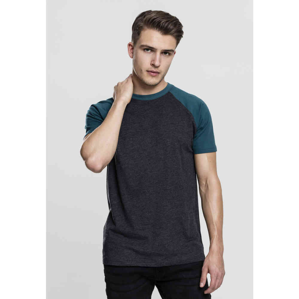 Urban Classics - Raglan Contrast Tshirt Homme - Gris